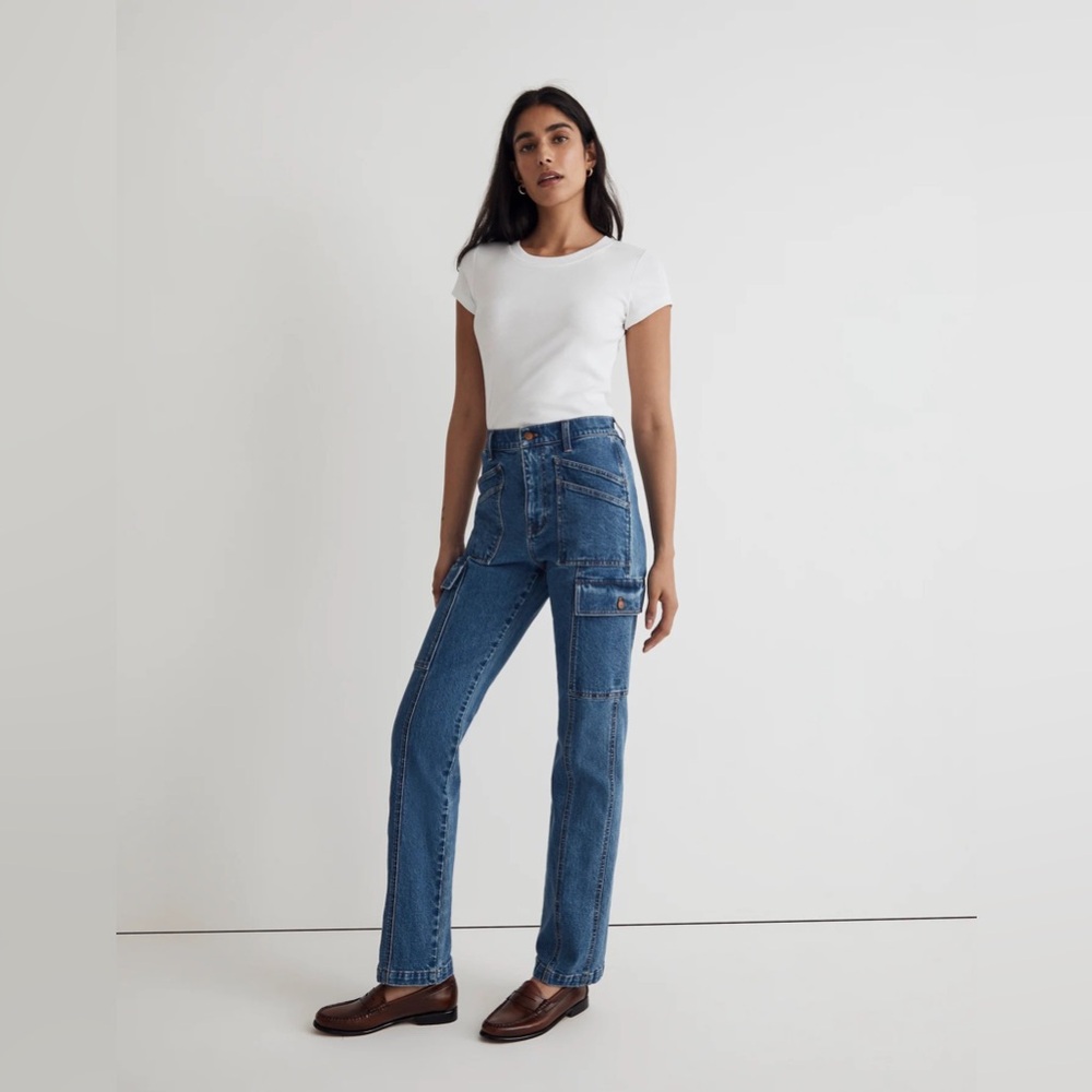 MADEWELL NWOT 90s straight cargo utility jeans size 27 $148 on site ( sold out)